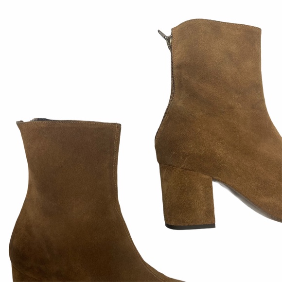 Free People | Suede Block Heel Ankle Boots Size 38 - Picture 6 of 13